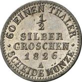 Reverse 1/2 Silber Groschen 1826 A