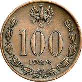 Obverse 100 Mark 1922 Pattern Jozef Pilsudski