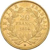 Reverse 20 Francs 1856 BB