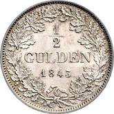 Reverse 1/2 Gulden 1843 D