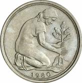 Reverse 50 Pfennig 1980 D