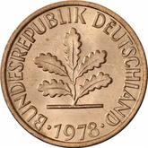 Reverse 1 Pfennig 1978 D