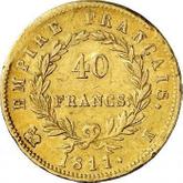 Reverse 40 Francs 1811 K