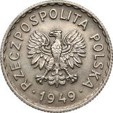 Obverse 1 Zloty 1949 Pattern