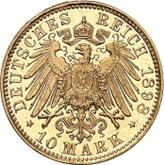 Reverse 10 Mark 1898 D Saxe-Meiningen