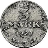 Reverse 3 Mark 1922 F