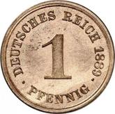 Obverse 1 Pfennig 1889 E