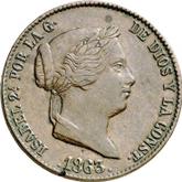 Obverse 25 Céntimos de real 1863 Ba
