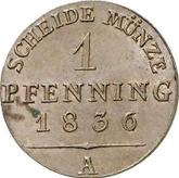 Reverse 1 Pfennig 1836 A