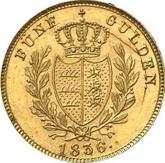 Reverse 5 Gulden 1836 W