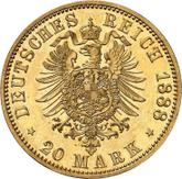 Reverse 20 Mark 1888 A Prussia