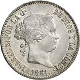 Obverse 10 Reales 1861