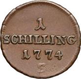Reverse 1 Shilling 1774 S For Galicia