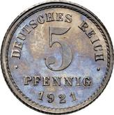 Obverse 5 Pfennig 1921 E
