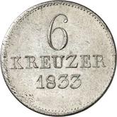 Reverse 6 Kreuzer 1833