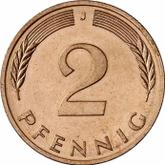 Obverse 2 Pfennig 1980 J