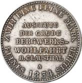 Reverse 2/3 Thaler 1834 A Silver Mines of Clausthal
