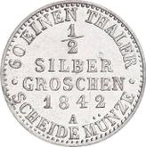 Reverse 1/2 Silber Groschen 1842 A