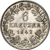 Reverse 6 Kreuzer 1842