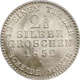 Reverse 2-1/2 Silber Groschen 1852 A
