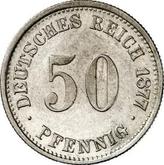 Obverse 50 Pfennig 1877 H