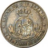 Reverse 2 1/2 Céntimos de Escudo 1866