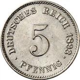 Obverse 5 Pfennig 1893 G