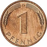 Obverse 1 Pfennig 1996 D