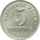 Obverse 5 Pfennig 1918 D