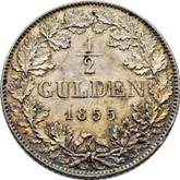 Reverse 1/2 Gulden 1855