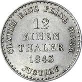 Reverse 1/12 Thaler 1843 S