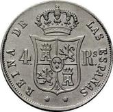 Reverse 4 Reales 1854