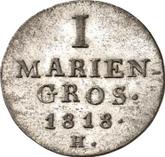 Reverse Mariengroschen 1818 H