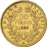 Reverse 20 Francs 1860 BB