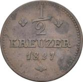 Reverse 1/2 Kreuzer 1827