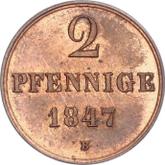 Reverse 2 Pfennig 1847 B