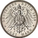 Reverse 3 Mark 1912 A Prussia