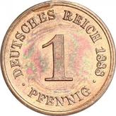 Obverse 1 Pfennig 1888 D