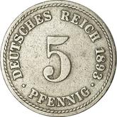 Obverse 5 Pfennig 1893 A