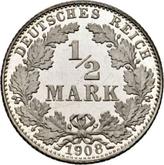 Obverse 1/2 Mark 1908 D