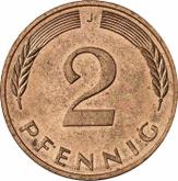 Obverse 2 Pfennig 1984 J