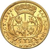 Reverse 5 Thaler (August d'or) 1755 EC Crown