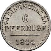 Reverse 6 Pfennig 1844 B