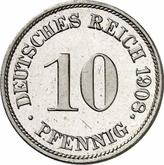 Obverse 10 Pfennig 1908 J
