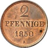 Reverse 2 Pfennig 1850 B