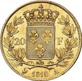 Reverse 20 Francs 1816 A
