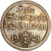 Obverse 1/2 Gulden 1923 Cog