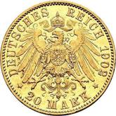 Reverse 20 Mark 1902 A Prussia