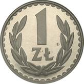 Reverse 1 Zloty 1981 MW