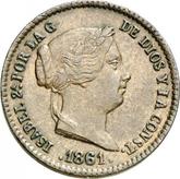 Obverse 10 Céntimos de real 1861